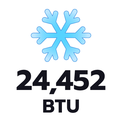 COOLING CAPACITY 24452 BTU
