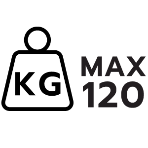รับน้ำหนักได้ไม่เกิน 120 กก.