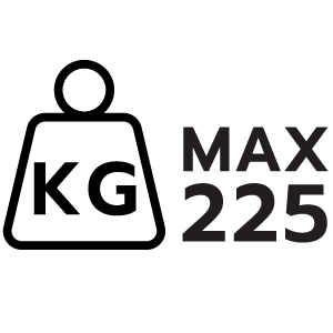 รับน้ำหนักได้ไม่เกิน 225 กก.