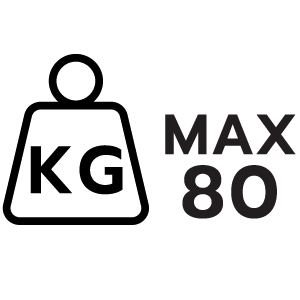 รับน้ำหนักได้ไม่เกิน 80 กก.