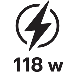 กำลังไฟ 118วัตต์