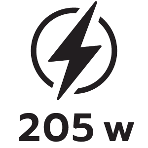 กำลังไฟ 205วัตต์