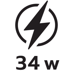 กำลังไฟ 34วัตต์