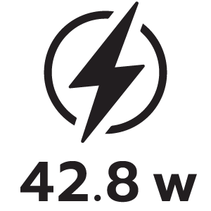 กำลังไฟ 42.8วัตต์