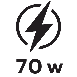 กำลังไฟ 70วัตต์