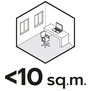ขนาดห้องที่เหมาะสม 10 ตรม.