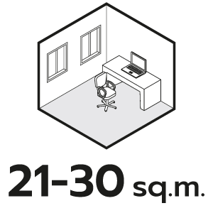 ขนาดห้องที่เหมาะสม 21-30 ตรม.