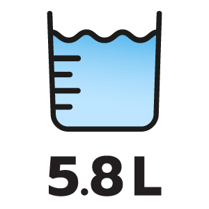 ความจุน้ำ 5.8ลิตร