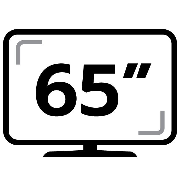 ขนาดหน้าจอ 65 นิ้ว