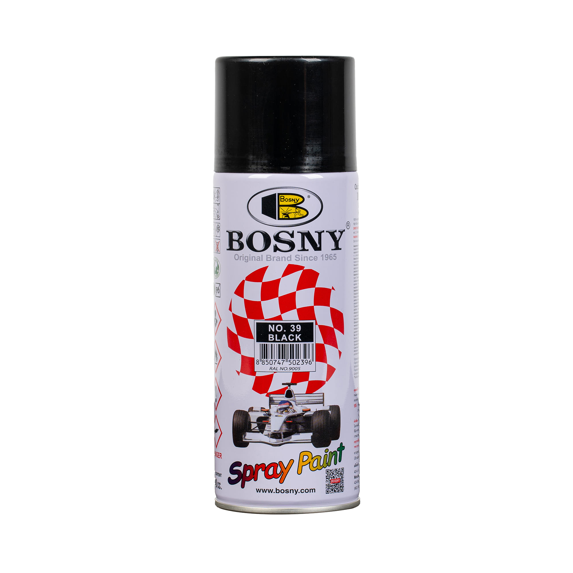 สีสเปรย์ BOSNY 39 สีดำ 400 ซีซี