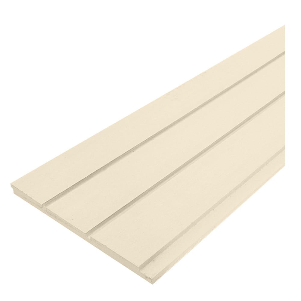 ไม้ผนังบังใบ CONWOOD G2 ลายเสี้ยน 20.3X305X1.1 ซม. สีขาวงาช้าง