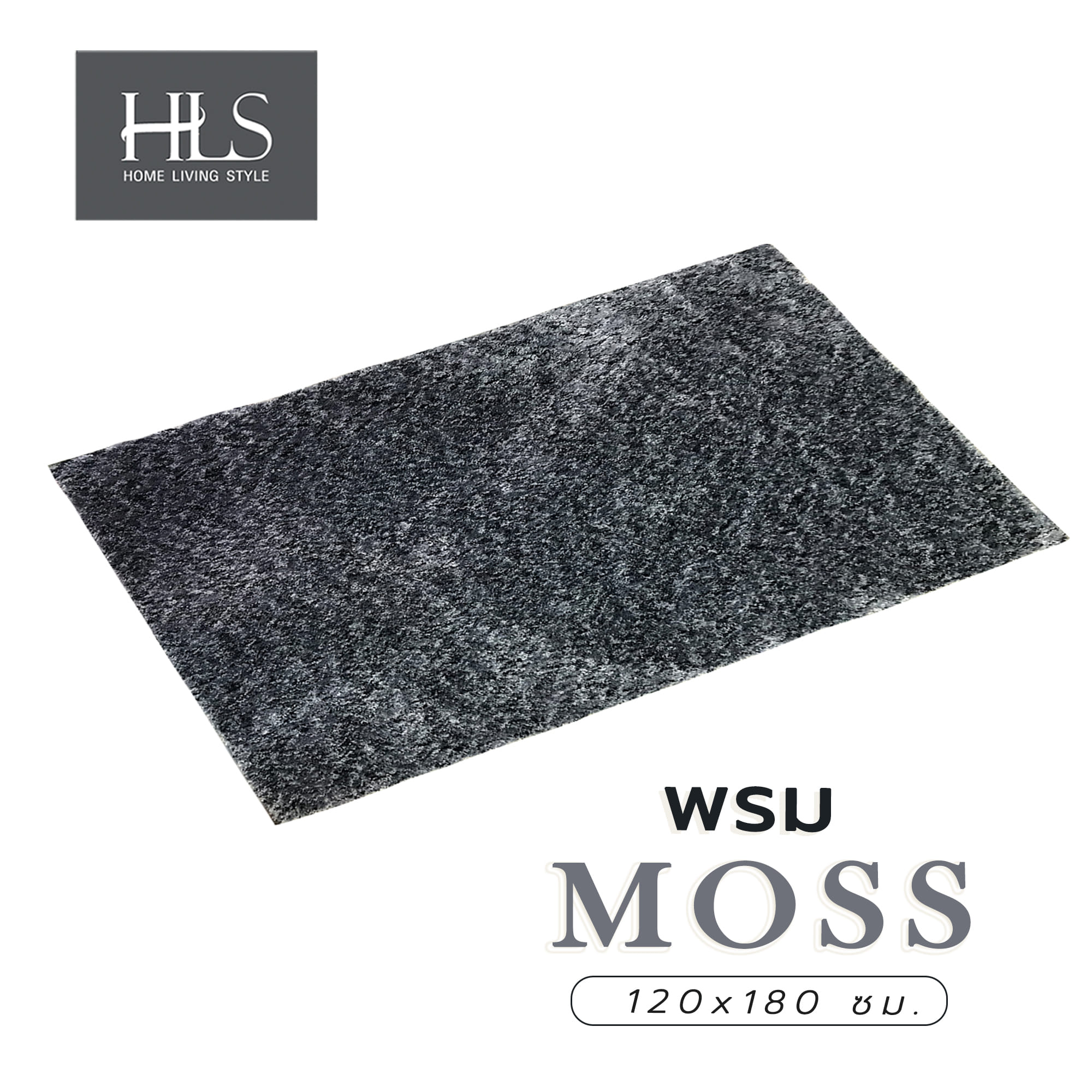 พรม HOME LIVING STYLE MOSS 120x180 ซม. สีดำ