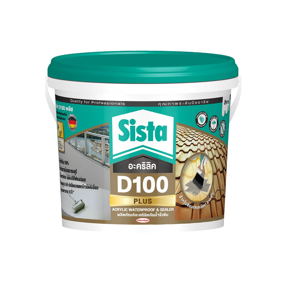 อะคริลิกกันซึม SISTA D100 PLUS 4 กก. สีขาว