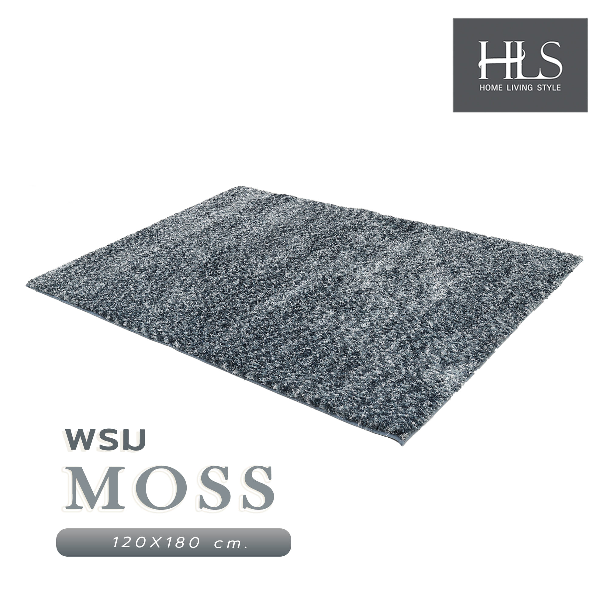 พรม HOME LIVING STYLE MOSS 120X180 ซม. สีฟ้า