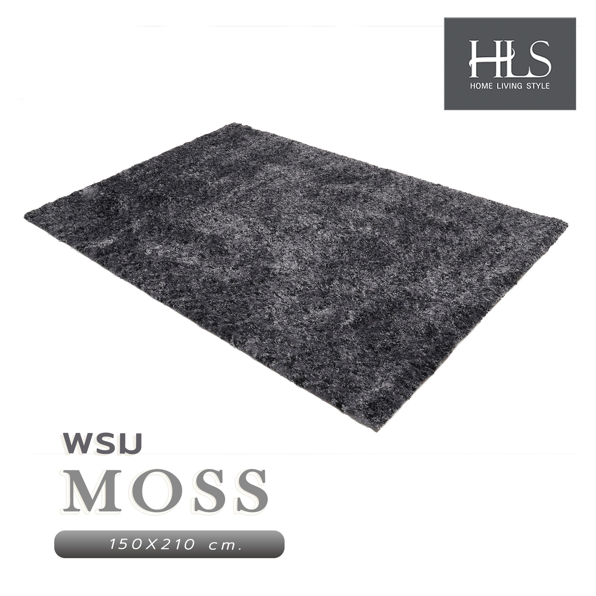 พรม HOME LIVING STYLE MOSS 150X210 ซม. สีดำ