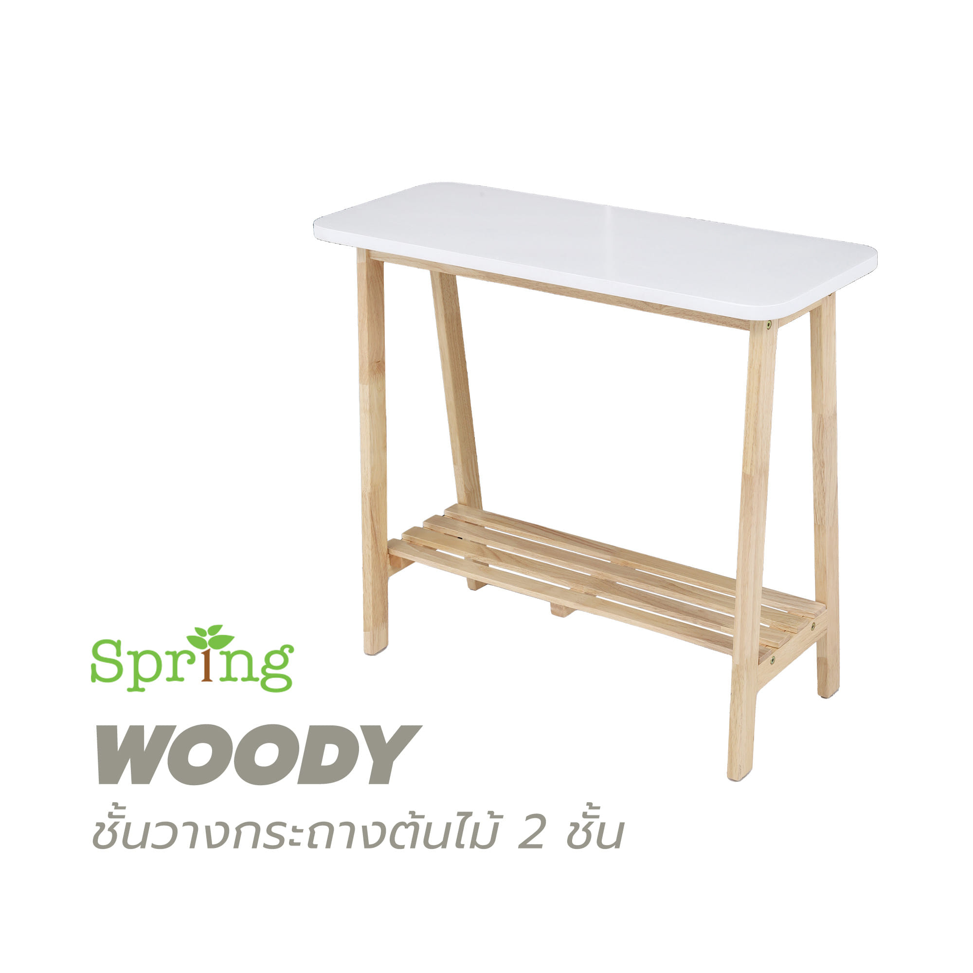 ชั้นวางกระถางต้นไม้ 2 ชั้น SPRING WOODY