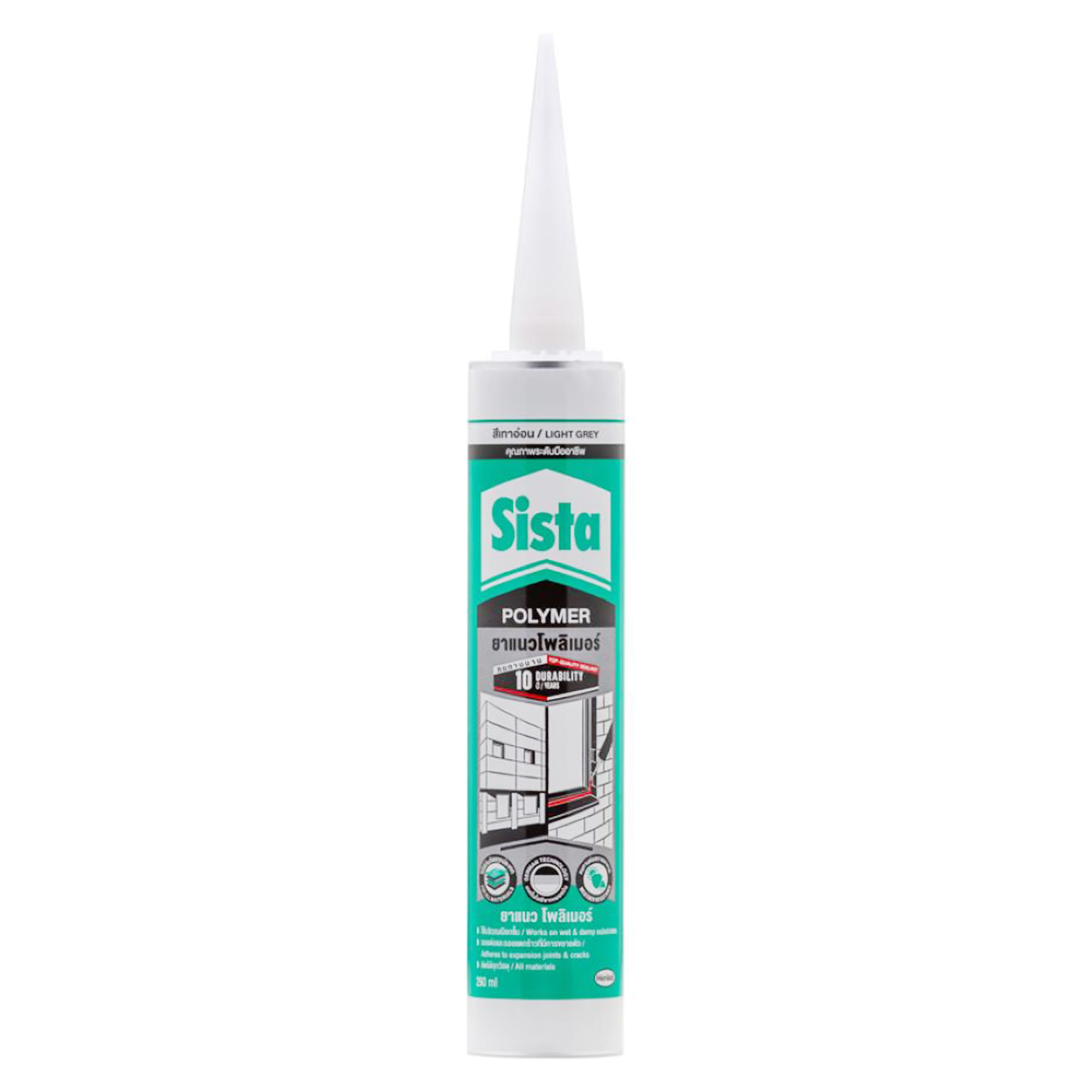 ยาแนวโพลีเมอร์อุดรอย SISTA POLYMER SEALANT 290 มล. สีเทาอ่อน