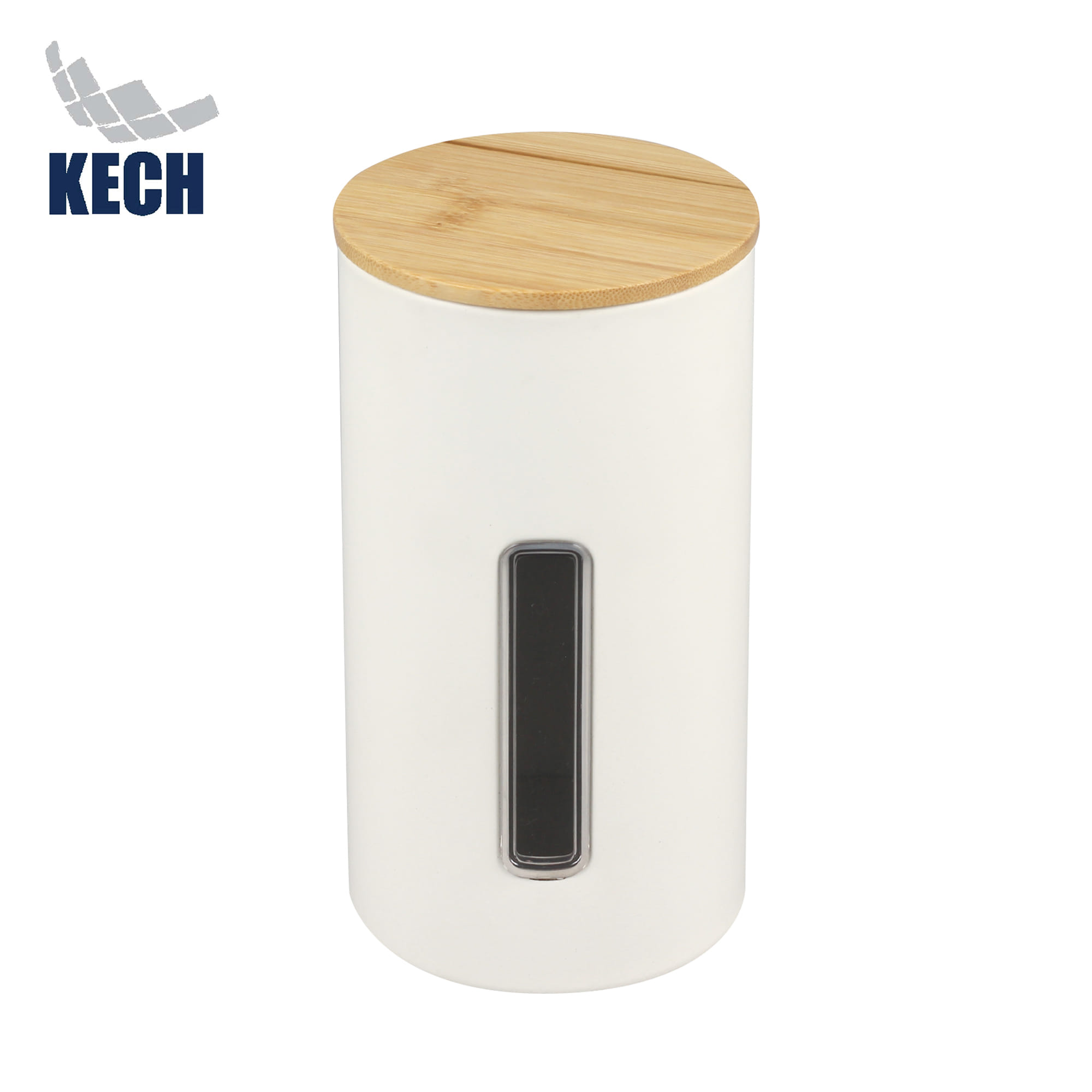 ขวดโหลกลมฝาดึง KECH HOMME 1 ลิตร สีขาว