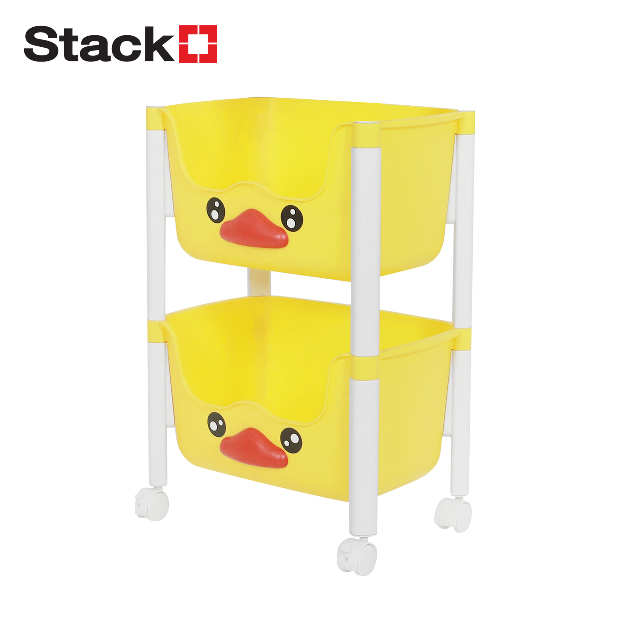 ชั้นวาง 2 ชั้น STACKO KID DUCK 38x25x56 ซม. สีเหลือง