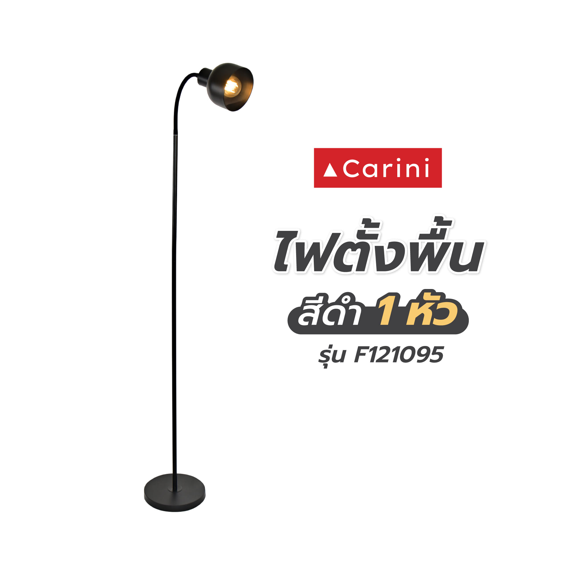 ไฟตั้งพื้น CARINI F121095 สีดำ 1 หัว