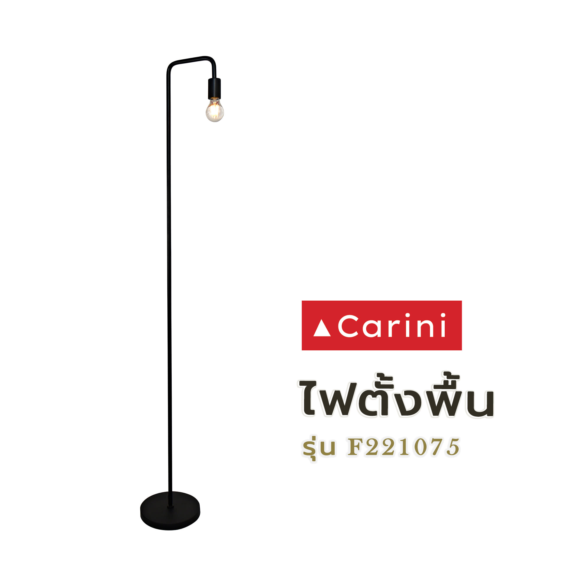 ไฟตั้งพื้น CARINI F221075 สีดำ 1 หัว