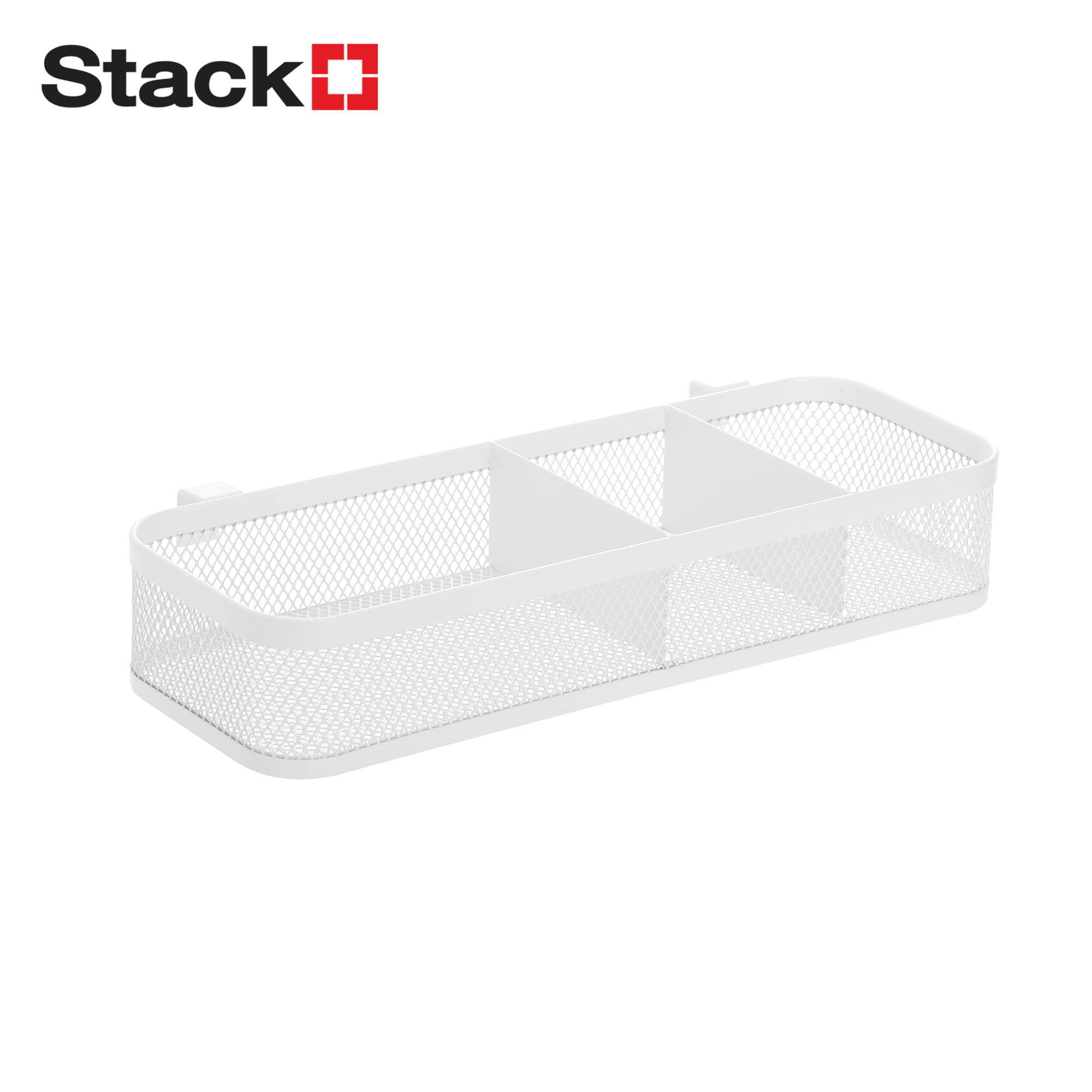 ตะกร้าแบ่งช่อง STACKO EZY 28x11.5x5.2 ซม. สีขาว