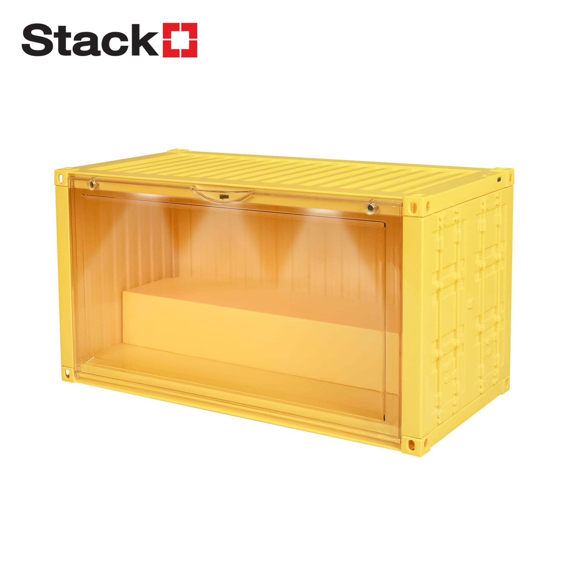 กล่องจัดเก็บโมเดล มีไฟ STACKO PLAY 35.5x19x17.5 ซม. สีเหลือง