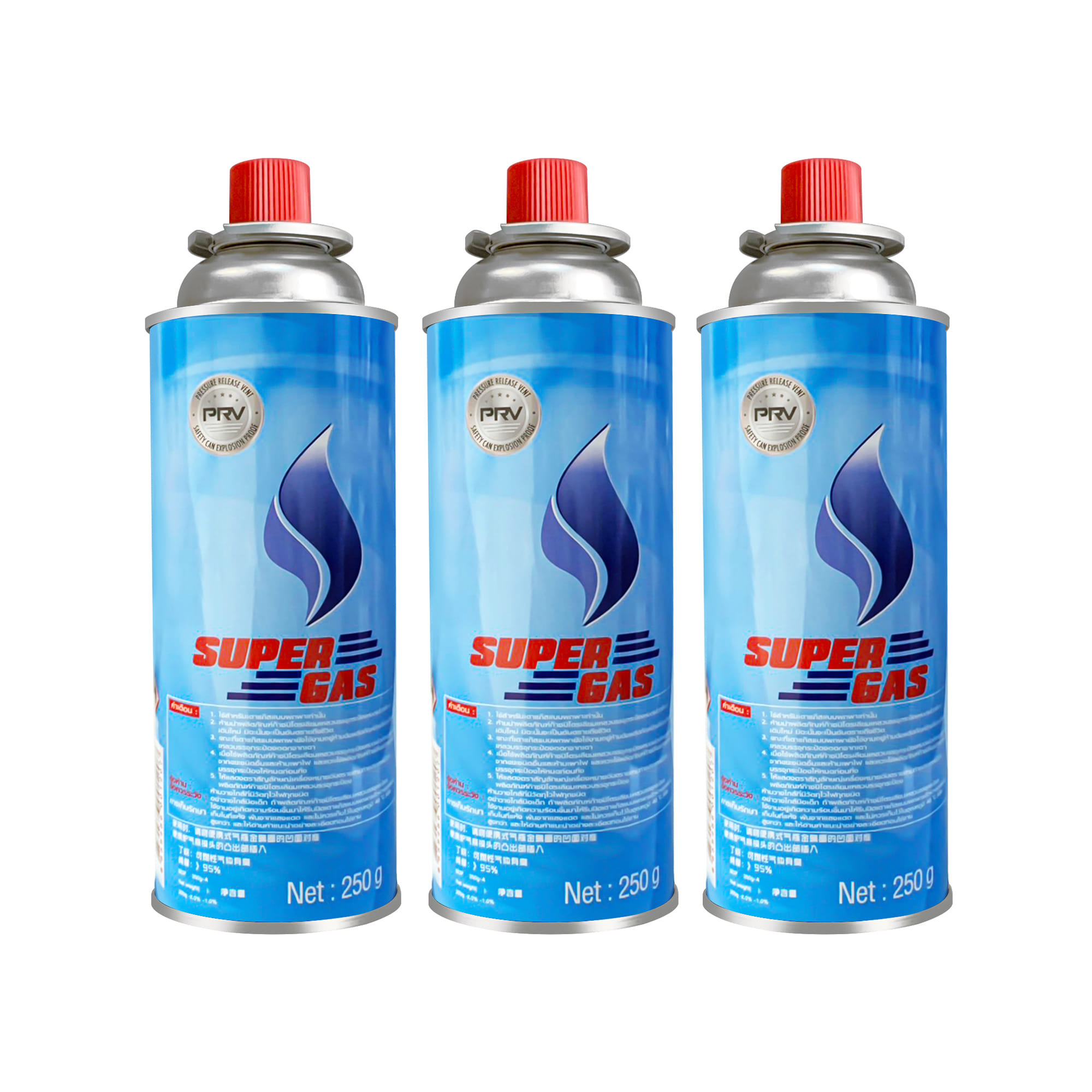 แก๊สกระป๋อง SUPER GAS PRV แพ็ก 3 กระป๋อง