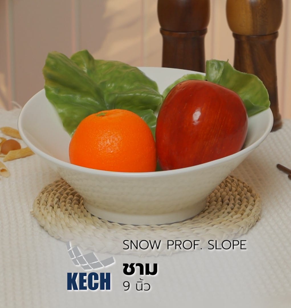 ชาม PORCELAIN 9 นิ้ว KECH SNOW PROF. SLOPE