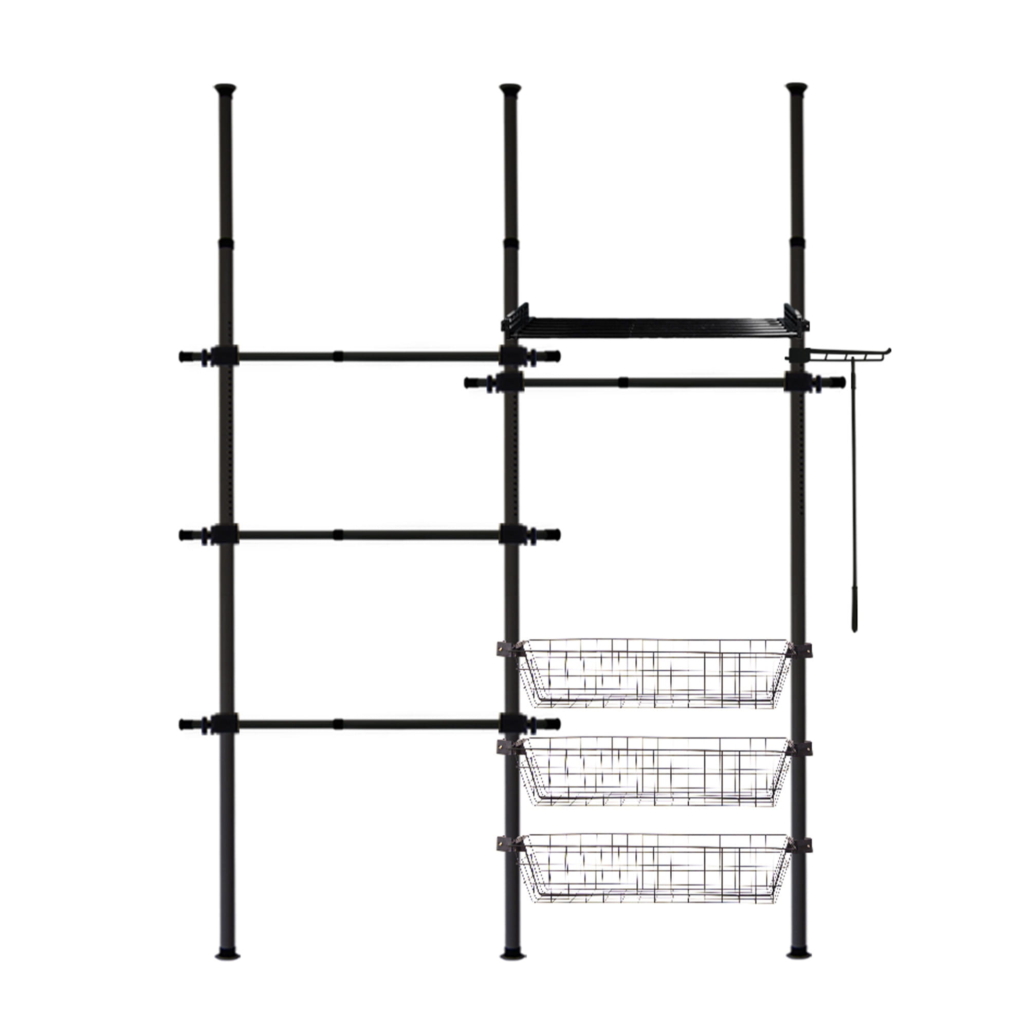 ราวแขวนผ้า TUGU R68B 160x42.5x300 ซม. สีดำ