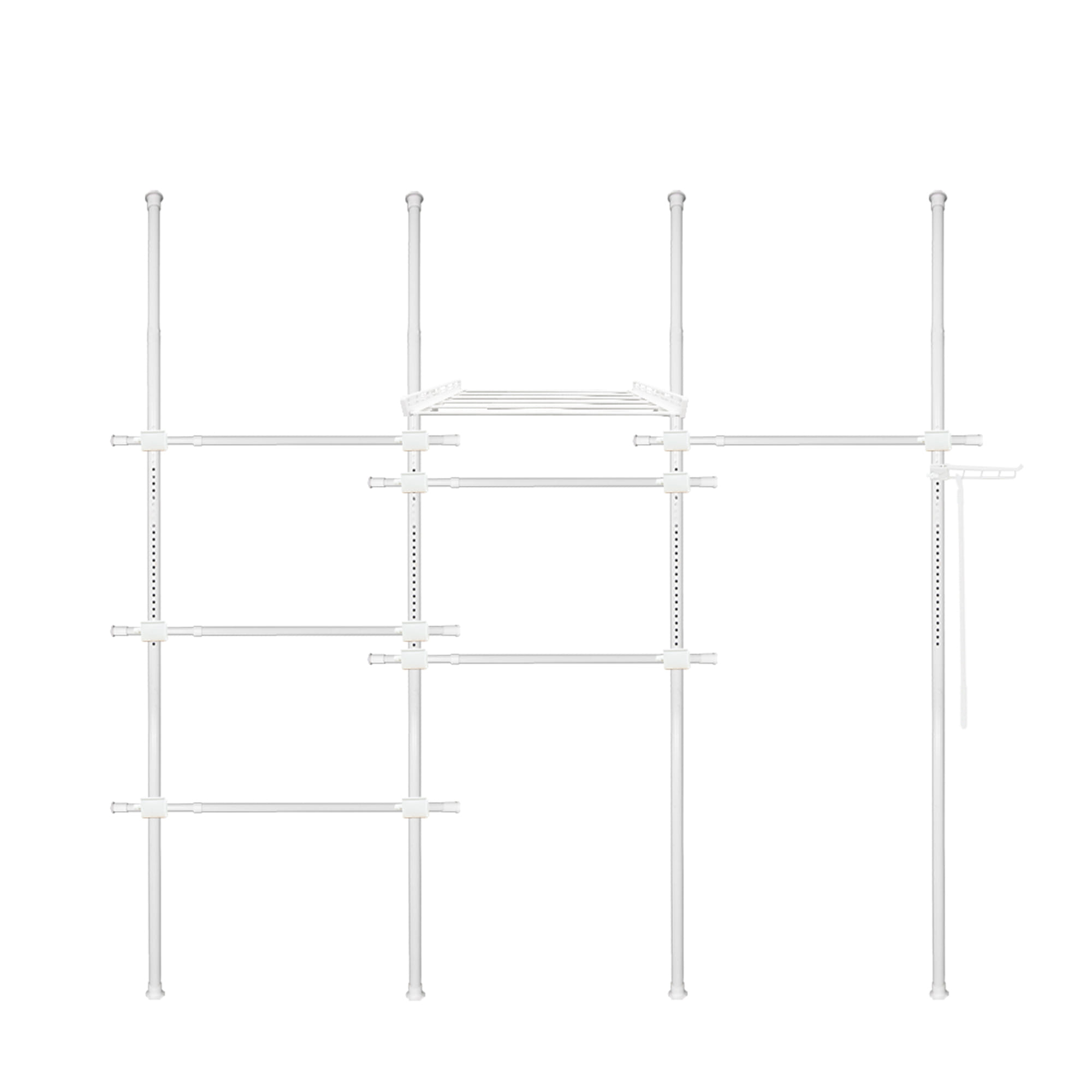 ราวแขวนผ้า TUGU R60PW 240x42.5x300 ซม. สีขาว