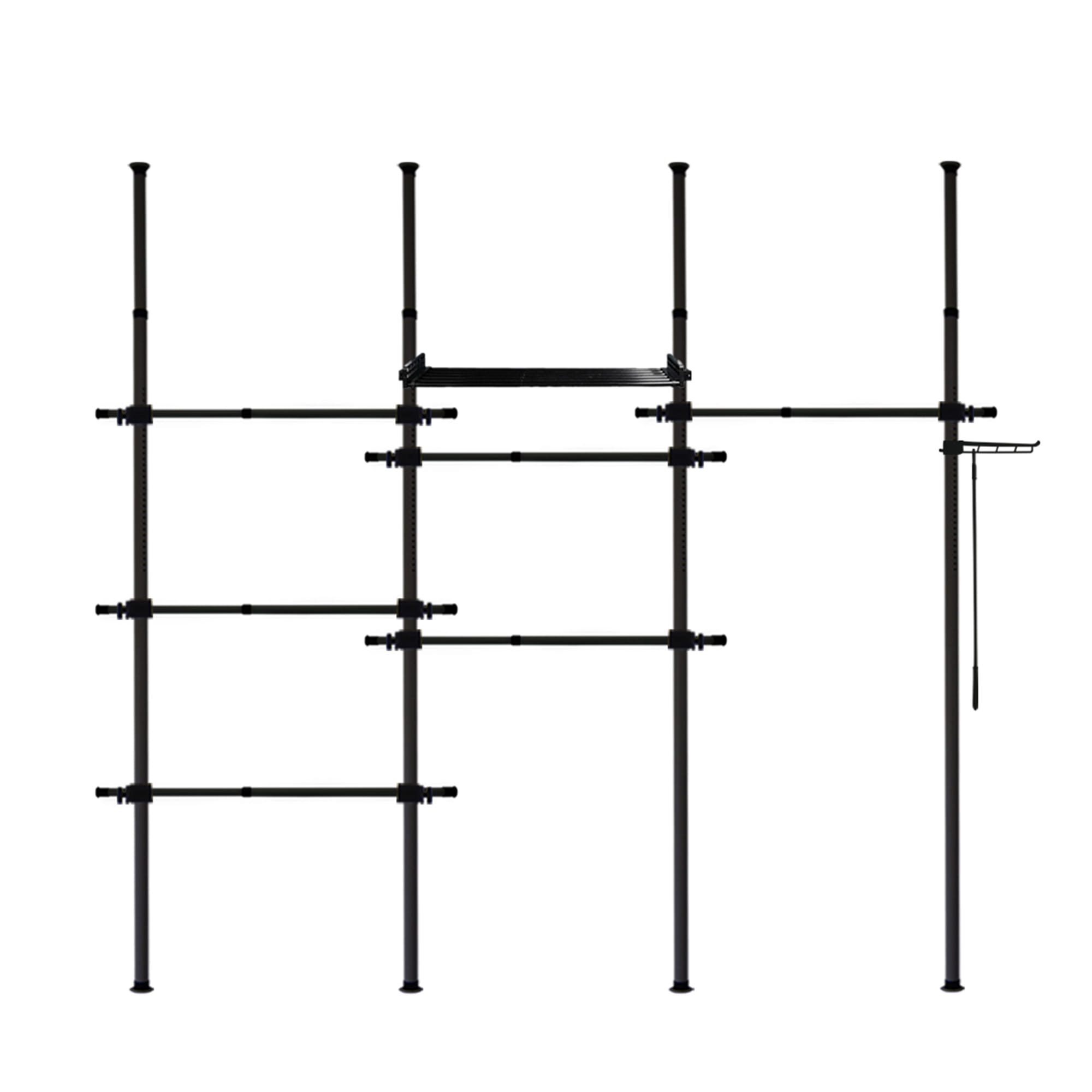 ราวแขวนผ้า TUGU R60B 240x42.5x300 ซม. สีดำ