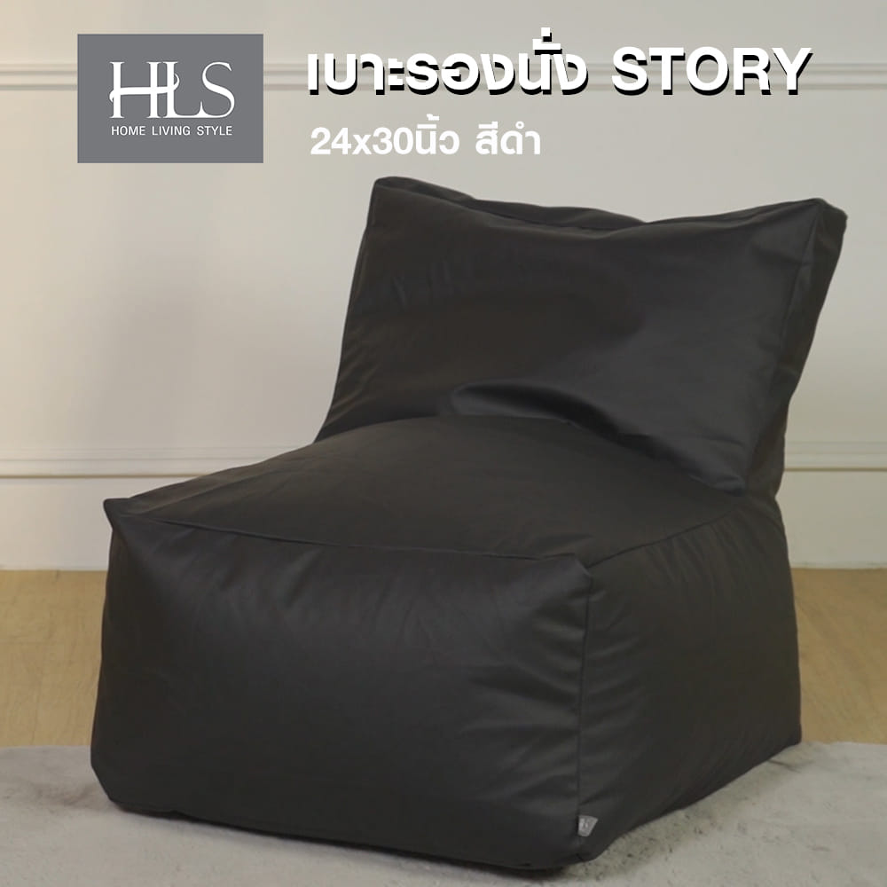 เบาะรองนั่ง HOME LIVING STYLE STORY 24X30 นิ้ว สีดำ