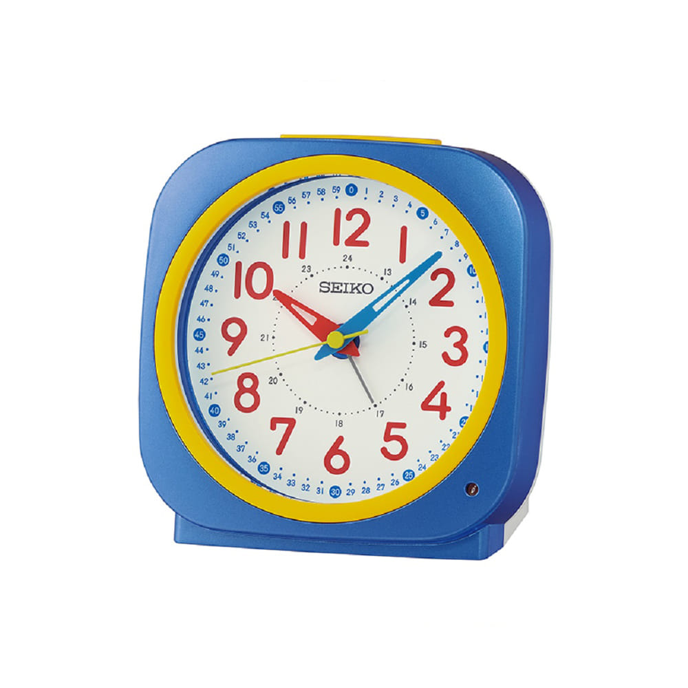 นาฬิกาปลุก SEIKO CLOCKS QHE200L 4.5 นิ้ว สีน้ำเงิน