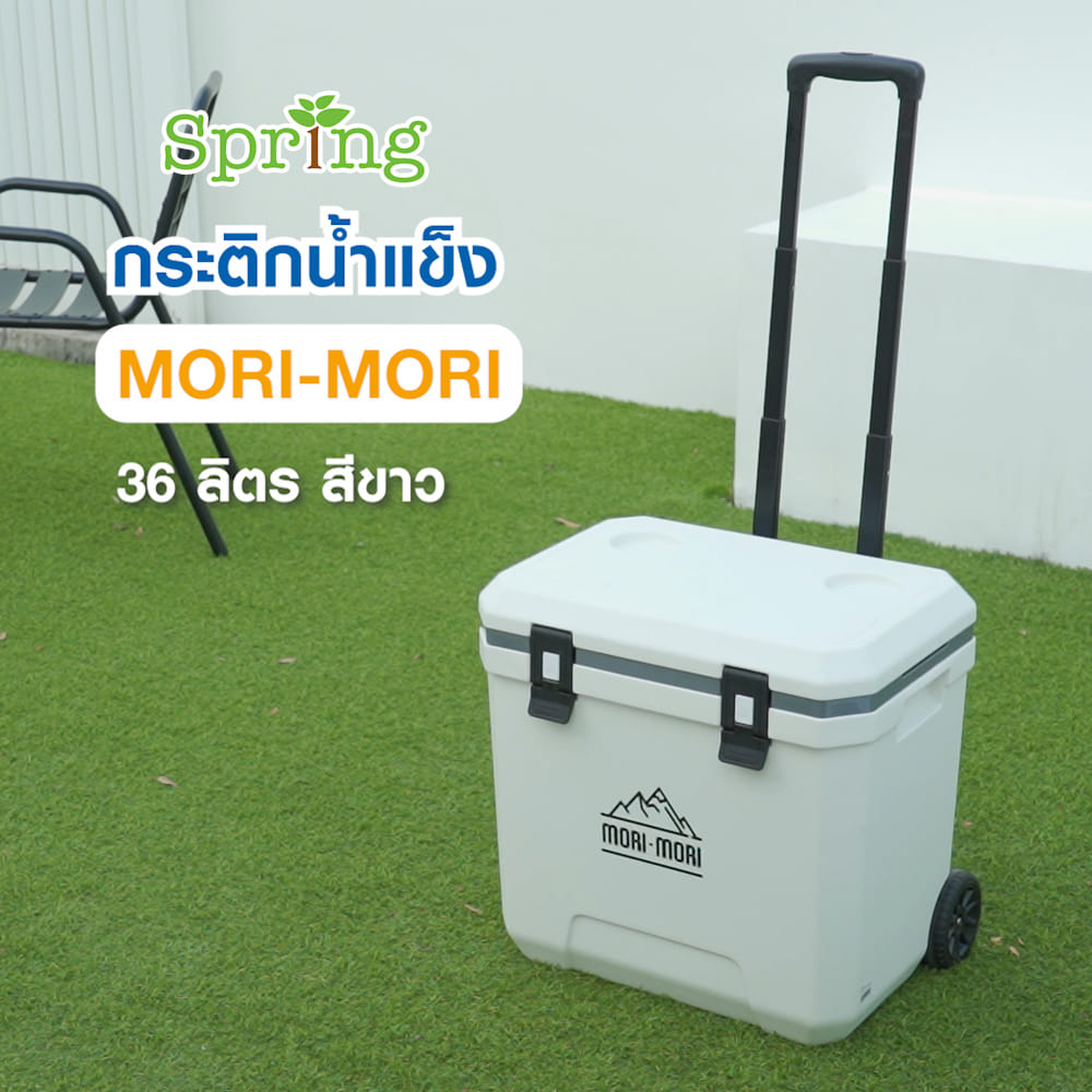 กระติกน้ำแข็ง SPRING MORI-MORI 36 ลิตร สีขาว