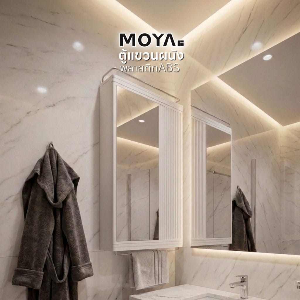 ตู้แขวนผนัง พลาสติก ABS MOYA SH-CAB-001 สีขาว