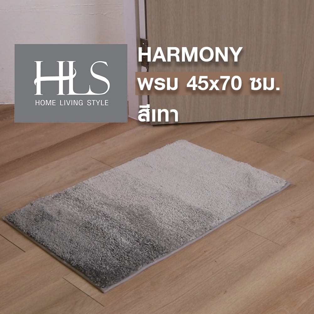 พรม HOME LIVING STYLE HARMONY 45X70 ซม. สีเทา