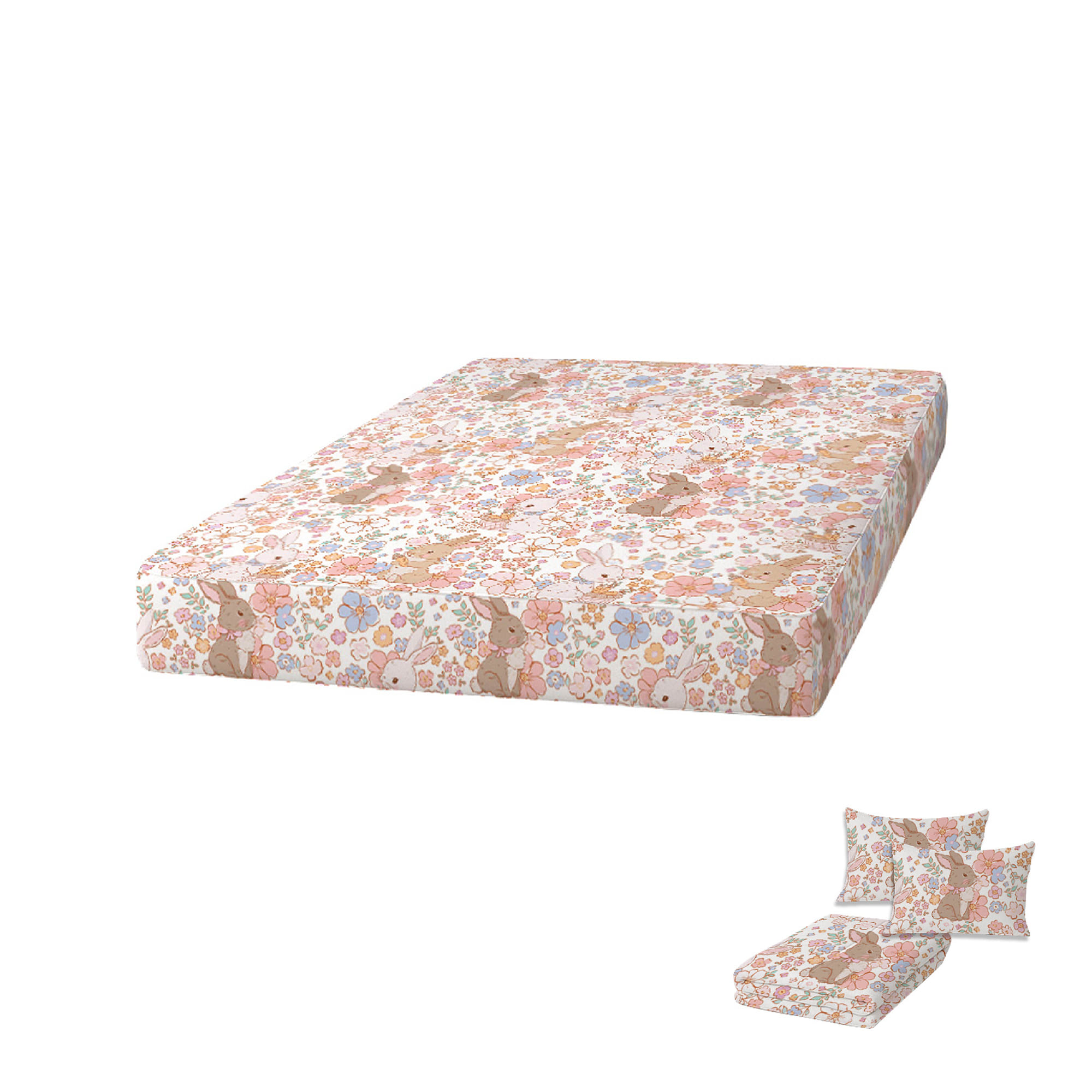 ที่นอนปิกนิก LEILALYNN RABBITS GARDEN 152x200 ซม. สี WHITE