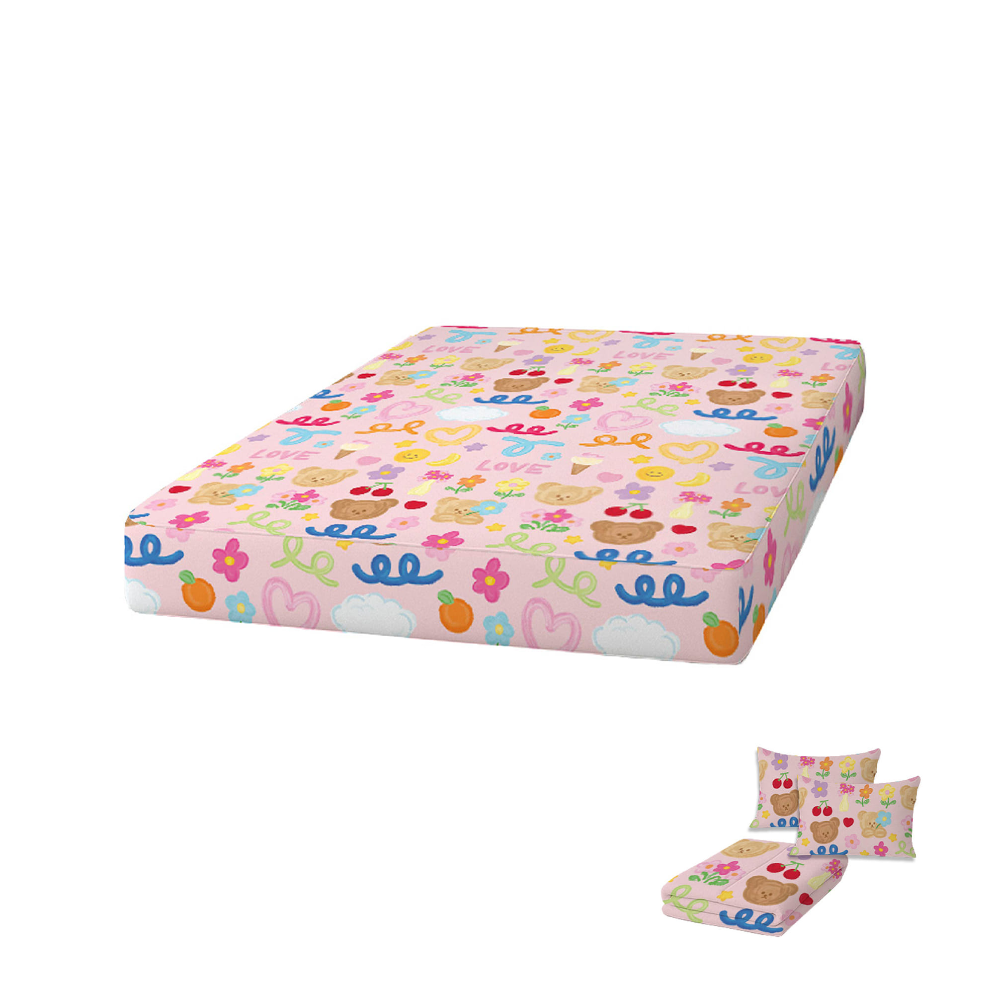 ที่นอนปิกนิก LEILALYNN BLOOMING BEAR 152x200 ซม. สี PINK