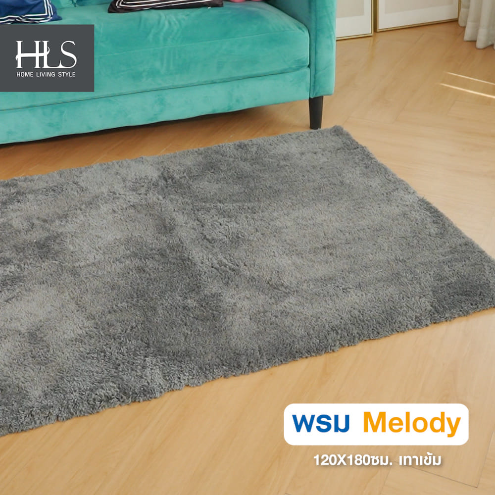พรม HOME LIVING STYLE MELODY 120X180 ซม. สีเทาเข้ม