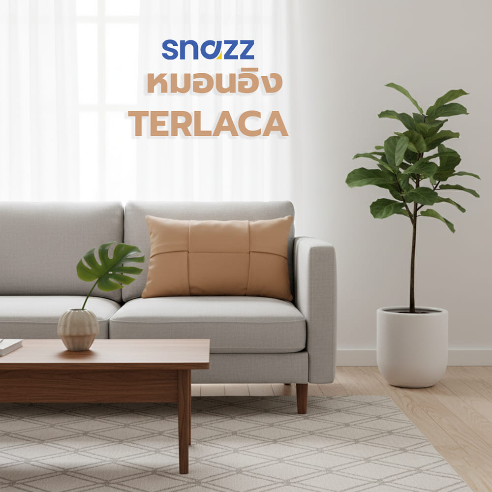 หมอนอิง SNAZZ TERLACA 14x21 นิ้ว สีน้ำตาล