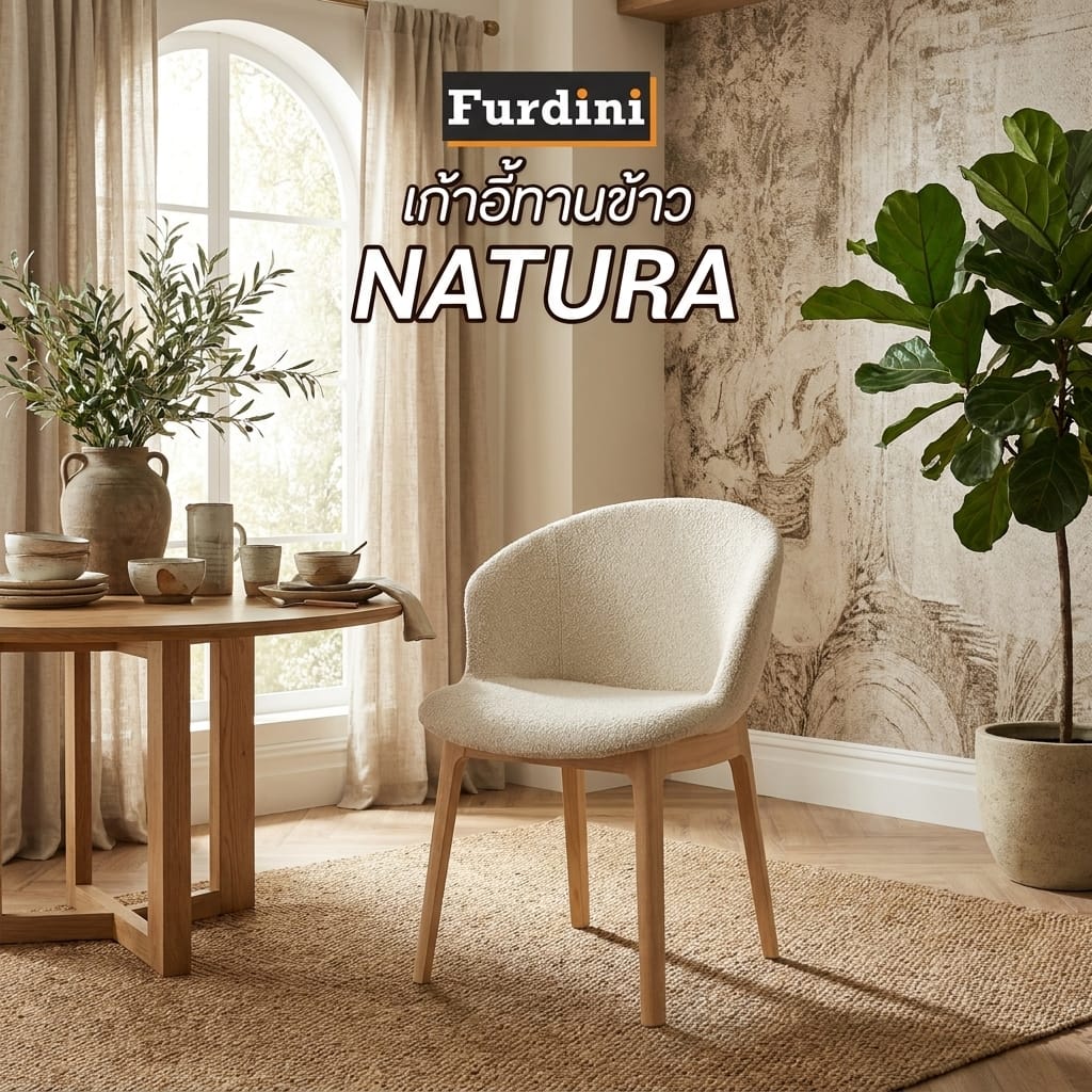 เก้าอี้ทานข้าว FURDINI NATURA สี WHEAT