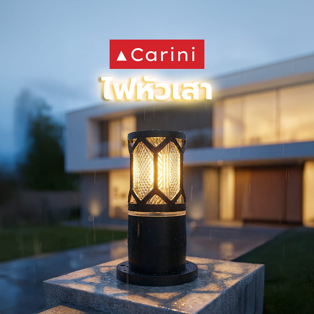 ไฟหัวเสา CARINI BO-F3201S สีดำ