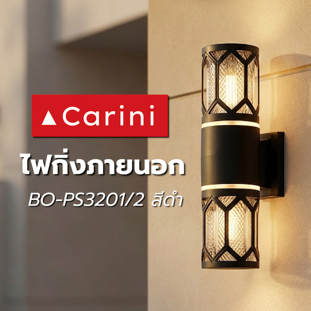 ไฟกิ่งภายนอก CARINI BO-PS3201/2 สีดำ