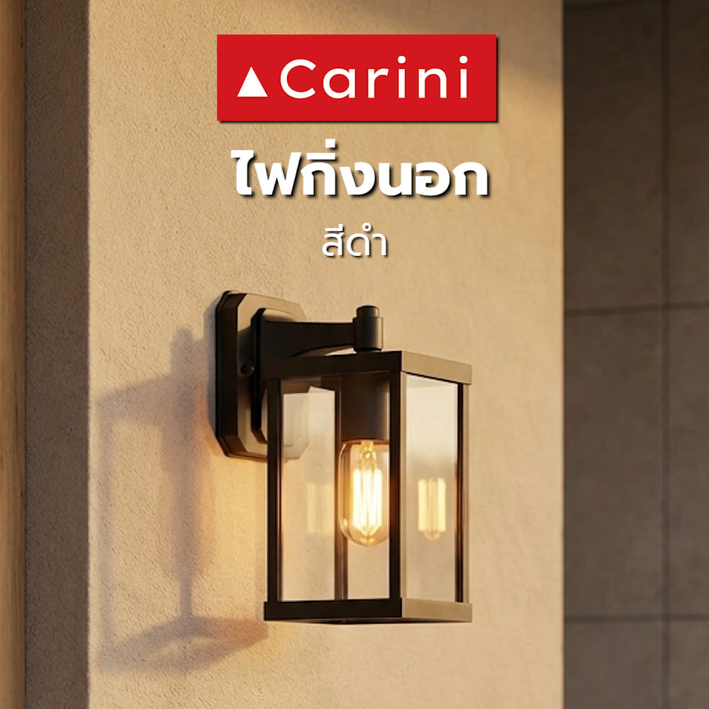ไฟกิ่งนอก CARINI 1012W สีดำ