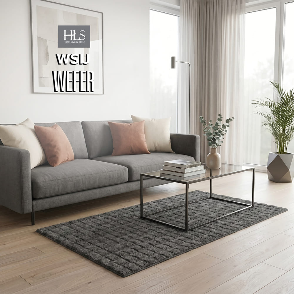 พรม HOME LIVING STYLE WEFER 150x210 ซม. สีเทาเข้ม