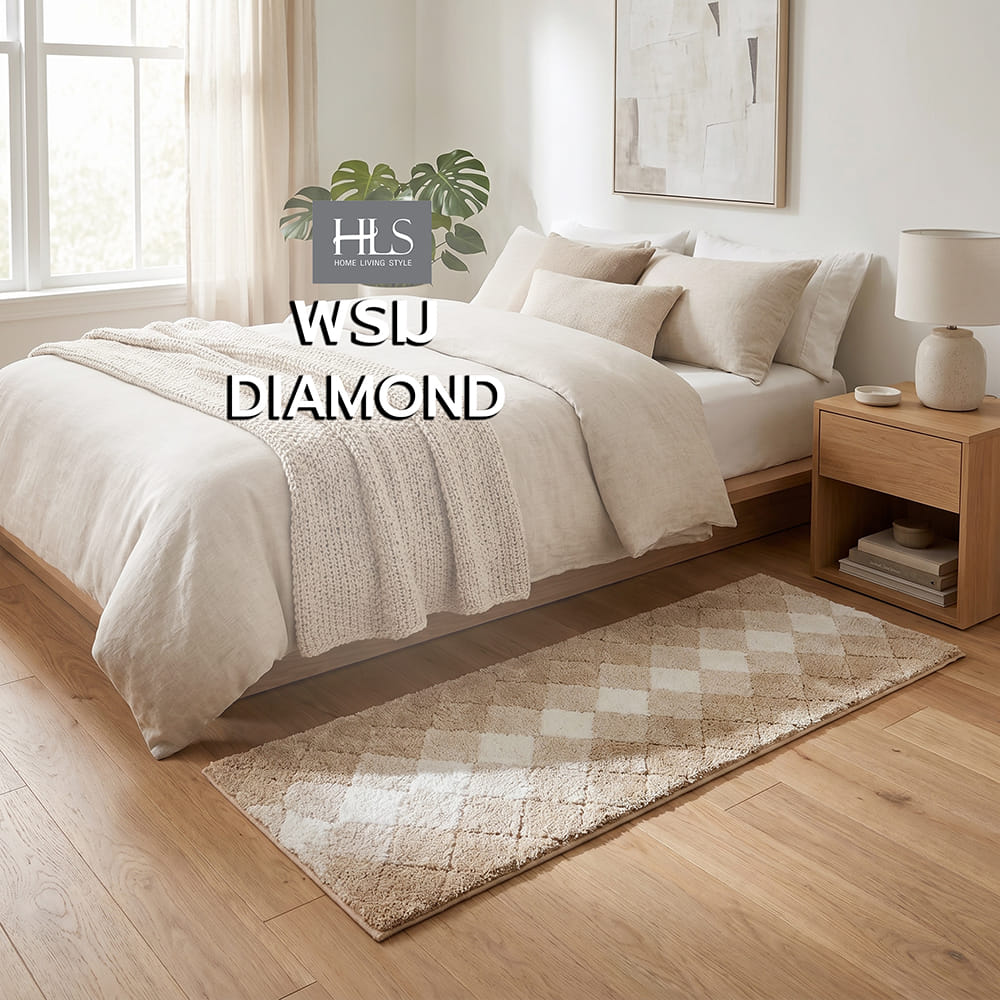 พรม HOME LIVING STYLE DIAMOND 45x120 ซม. สีครีม