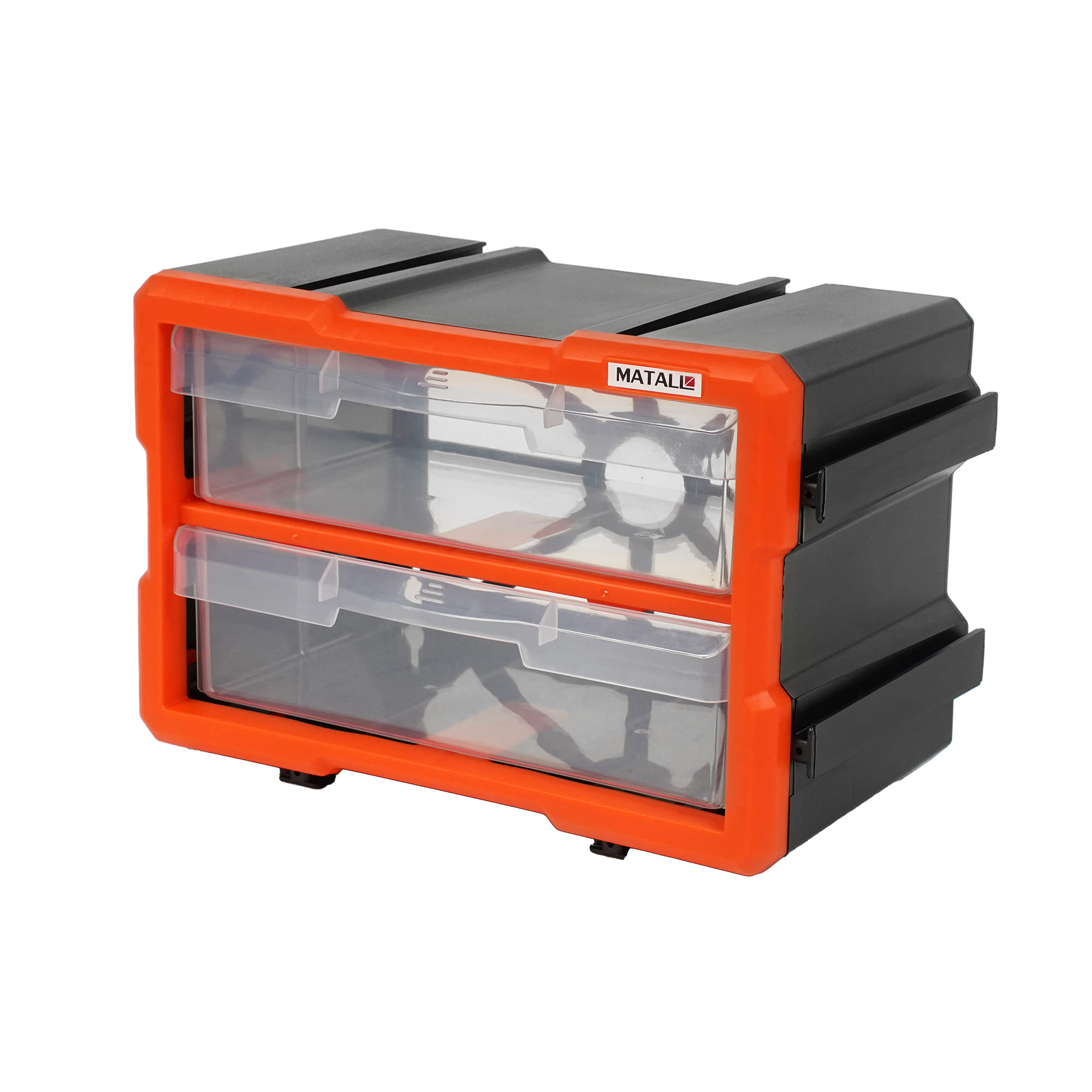 กล่องเก็บอะไหล่ 2 ช่อง MATALL MW-1802 สีดำส้ม