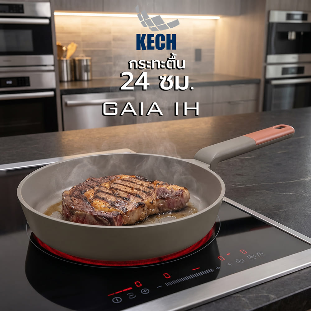 กระทะตื้น 24 ซม. KECH GAIA IH
