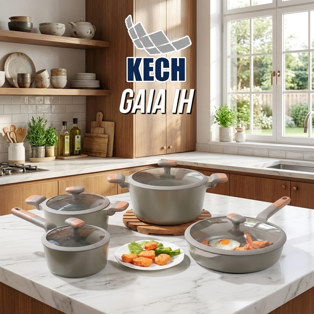 หม้อด้ามพร้อมฝา 18 ซม. KECH GAIA IH